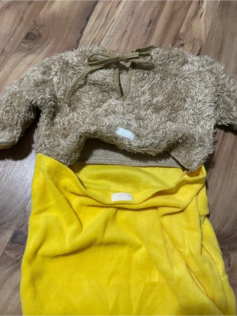 Y2K Cinema Secrets Honey Bear Infant Costume Furry Bear Halloween Yellow Pot